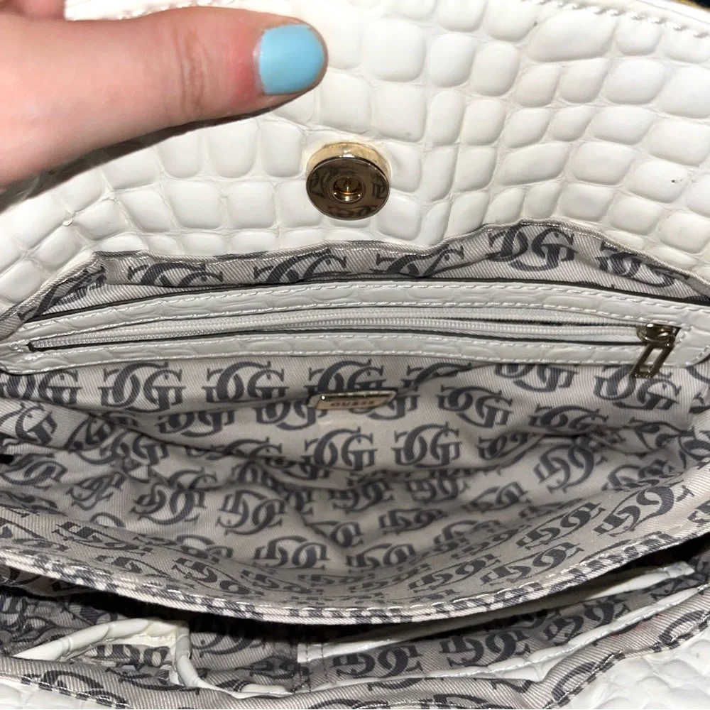 GUESS Liliana Yellow Tan White Floral Clutch Purse Crossbody Bag